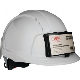 CASQUE DE CHANTIER EVOLITE® VENTILÉ PORTE-BADGE BLANC