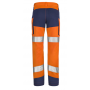 PANTALON PUPIL PI  ORANGE FLUO / BLEU MARINE