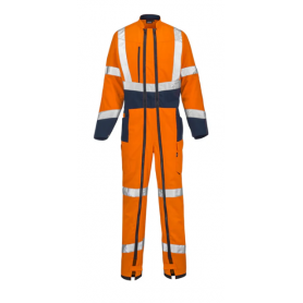 COMBINAISON OPTIC PI ORANGE FLUO / BLEU MARINE