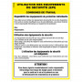 Affichage des consignes légales