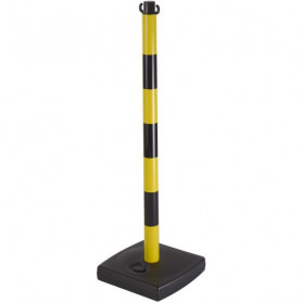 Poteau PVC Vert/Blanc sur socle à lester 4kg