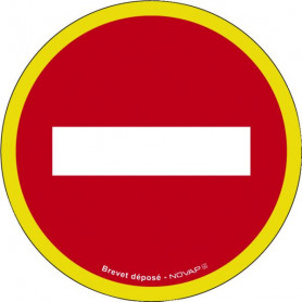 Disque interdiction haute visibilité sens interdit