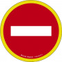 Disque interdiction haute visibilité sens interdit