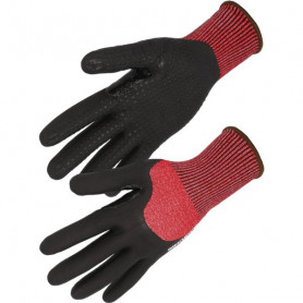 Gant 3/4 enduit nitrile mousse + picots indice D PHD54RED