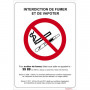 Panneau Interdiction de fumer - Rigide 148x210mm