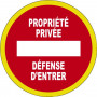 Disque interdiction haute visibilité sens interdit