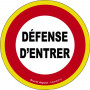 Disque interdiction haute visibilité sens interdit