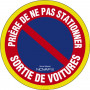 Disque interdiction haute visibilité sens interdit
