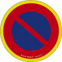 Disque interdiction haute visibilité sens interdit