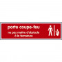 Plaquette avertissement et prévention incendie